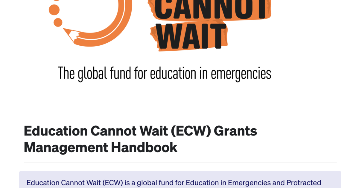 education cannot wait strategic plan